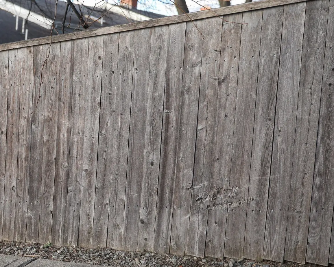 Wooden fence with visible grain texture.
